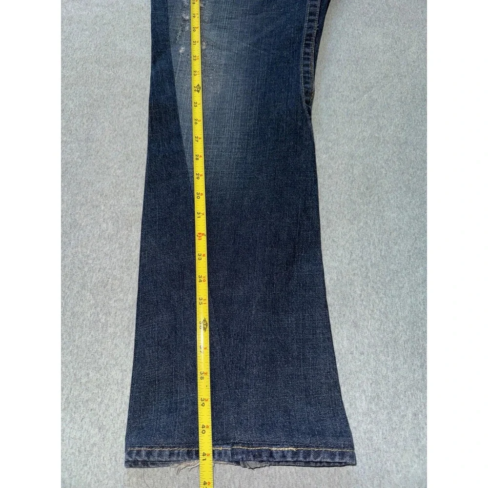 True Religion Mens Joey Dark‎ Wash Straight Jeans Blue Denim Size 38